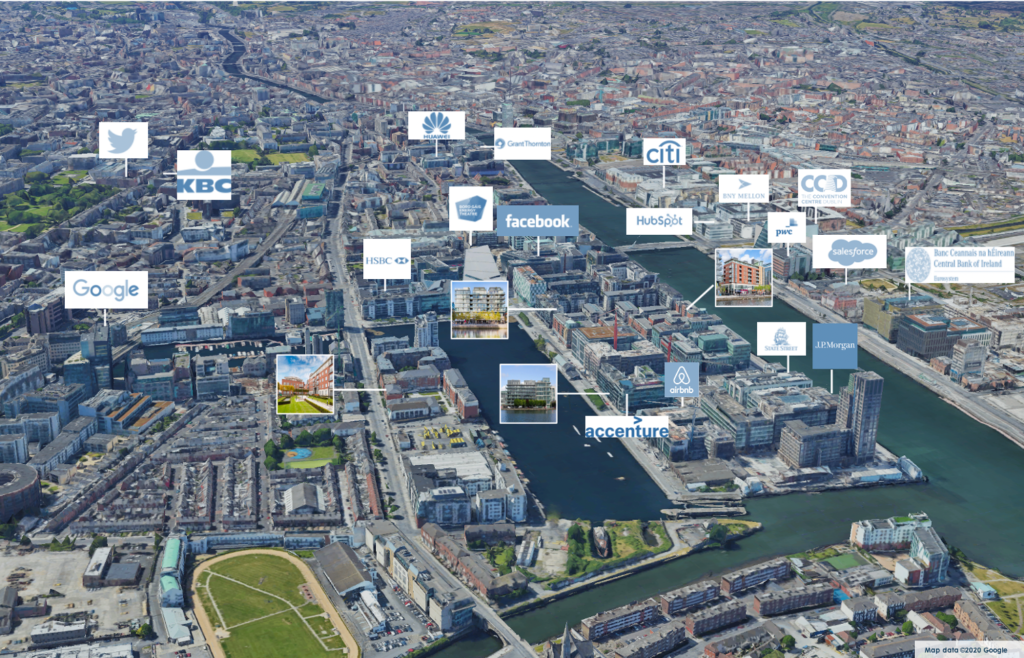 Brief map of Silicon Docks from Spirecapital.ie